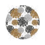 - RealHomes Yuvarlak Fermuarlı Minder - Realhomes Beyaz Zemin Üzerinde Renkli Çiçek Desenli Dijital Baskılı Modern Yuvarlak Fermuarlı Sandalye Minderi Realhomes