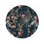 - RealHomes Yuvarlak Fermuarlı Minder - Realhomes  Renkli Zemin Üzerinde Çiçek Desenli Dijital Baskılı Modern Yuvarlak Fermuarlı Sandalye Minderi Realhomes