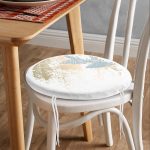 - RealHomes Yuvarlak Fermuarlı Minder - Realhomes Beyaz Zemin Üzerinde Mermer Desenli Dijital Baskılı Modern Yuvarlak Fermuarlı Sandalye Minderi Realhomes