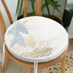 - RealHomes Yuvarlak Fermuarlı Minder - Realhomes Beyaz Zemin Üzerinde Mermer Desenli Dijital Baskılı Modern Yuvarlak Fermuarlı Sandalye Minderi Realhomes