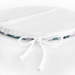 - RealHomes Yuvarlak Fermuarlı Minder - Realhomes  Renkli Zemin Üzerinde Çiçek Desenli Dijital Baskılı Modern Yuvarlak Fermuarlı Sandalye Minderi Realhomes