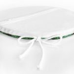 Siyah Zemin Üzerinde Yeşil Yaprak Desenli Dijital Baskılı Modern Yuvarlak Fermuarlı Sandalye Minderi Realhomes