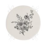 Pastel Zemin Üzerinde Çiçek Desenli Dijital Baskılı Modern Yuvarlak Fermuarlı Sandalye Minderi Realhomes