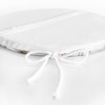 - RealHomes Yuvarlak Fermuarlı Minder - Realhomes Beyaz Zemin Üzerinde Renkli Çam Yaprağı Desenli Dijital Baskılı Modern Yuvarlak Fermuarlı Sandalye Minderi Realhomes