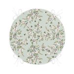 - RealHomes Yuvarlak Fermuarlı Minder - Realhomes  Pastel Zemin Üzerinde Çiçek Desenli Dijital Baskılı Modern Yuvarlak Fermuarlı Sandalye Minderi Realhomes