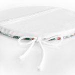 - RealHomes Yuvarlak Fermuarlı Minder - Realhomes  Beyaz Zemin Üzerinde Çam Ağacı Desenli Dijital Baskılı Modern Yuvarlak Fermuarlı Sandalye Minderi Realhomes