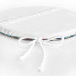 Renkli Zemin Üzerinde Pastel Renkli Ekose Desenli Dijital Baskılı Modern Yuvarlak Fermuarlı Sandalye Minderi Realhomes