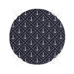 - RealHomes Yuvarlak Fermuarlı Minder - Realhomes  Renkli Zemin Üzerinde Modern Çapa Desenli Dijital Baskılı Modern Yuvarlak Fermuarlı Sandalye Minderi Realhomes