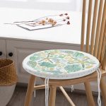 - RealHomes Yuvarlak Fermuarlı Minder - Realhomes Beyaz Zemin Üzerinde Deniz Yıldızı Desenli Dijital Baskılı Modern Yuvarlak Fermuarlı Sandalye Minderi Realhomes