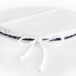 - RealHomes Yuvarlak Fermuarlı Minder - Realhomes Renkli Zemin Üzerinde Çapa Ve Halat Desenli Dijital Baskılı Modern Yuvarlak Fermuarlı Sandalye Minderi Realhomes