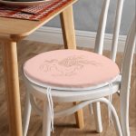 - RealHomes Yuvarlak Fermuarlı Minder - Realhomes Pastel Zemin Üzerinde Unicorn Desenli Dijital Baskılı Modern Yuvarlak Fermuarlı Sandalye Minderi Realhomes