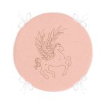 - RealHomes Yuvarlak Fermuarlı Minder - Realhomes Pastel Zemin Üzerinde Unicorn Desenli Dijital Baskılı Modern Yuvarlak Fermuarlı Sandalye Minderi Realhomes