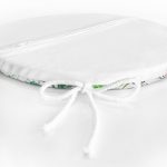 Beyaz Zemin Üzerinde Yeşil Kaktüs Desenli Dijital Baskılı Modern Yuvarlak Fermuarlı Sandalye Minderi Realhomes