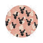 - RealHomes Yuvarlak Fermuarlı Minder - Realhomes Renkli Zemin Üzerinde Yaprak Desenli Dijital Baskılı Modern Yuvarlak Fermuarlı Sandalye Minderi Realhomes