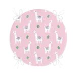 - RealHomes Yuvarlak Fermuarlı Minder - Realhomes Renkli Zemin Üzerinde Sevimli Zürafa Desenli Dijital Baskılı Modern Yuvarlak Fermuarlı Sandalye Minderi Realhomes