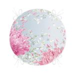 - RealHomes Yuvarlak Fermuarlı Minder - Realhomes  Pastel Zeminli Renkli Ortanca Çiçek Dijital Baskılı Modern Yuvarlak Fermuarlı Sandalye Minderi Realhomes