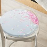 - RealHomes Yuvarlak Fermuarlı Minder - Realhomes  Pastel Zeminli Renkli Ortanca Çiçek Dijital Baskılı Modern Yuvarlak Fermuarlı Sandalye Minderi Realhomes