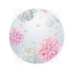 - RealHomes Yuvarlak Fermuarlı Minder - Realhomes  Pastel Zeminli Renkli Ortanca Çiçek Dijital Baskılı Modern Yuvarlak Fermuarlı Sandalye Minderi Realhomes