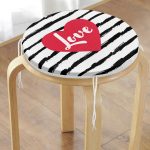 - RealHomes Yuvarlak Fermuarlı Minder - Realhomes Sevgililer Günü Temalı Özel Tasarım Dijital Baskılı Modern Yuvarlak Fermuarlı Sandalye Minderi Realhomes