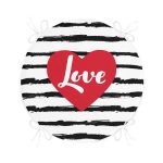 - RealHomes Yuvarlak Fermuarlı Minder - Realhomes Sevgililer Günü Temalı Özel Tasarım Dijital Baskılı Modern Yuvarlak Fermuarlı Sandalye Minderi Realhomes