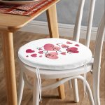 - RealHomes Yuvarlak Fermuarlı Minder - Realhomes Sevgililer Günü Temalı Özel Tasarım Dijital Baskılı Modern Yuvarlak Fermuarlı Sandalye Minderi Realhomes