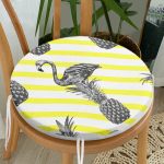 - RealHomes Yuvarlak Fermuarlı Minder - Realhomes  Flamingo Temalı Dijital Baskılı Yuvarlak Fermuarlı Sandalye Minderi Realhomes