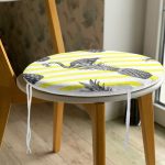 - RealHomes Yuvarlak Fermuarlı Minder - Realhomes  Flamingo Temalı Dijital Baskılı Yuvarlak Fermuarlı Sandalye Minderi Realhomes