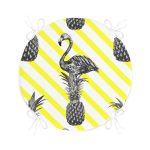 - RealHomes Yuvarlak Fermuarlı Minder - Realhomes  Flamingo Temalı Dijital Baskılı Yuvarlak Fermuarlı Sandalye Minderi Realhomes