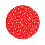 Sevgililer Günü Temalı Özel Tasarım Dijital Baskılı Modern Yuvarlak Fermuarlı Sandalye Minderi Realhomes