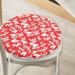 - RealHomes Yuvarlak Fermuarlı Minder - Realhomes  Sevgililer Günü Temalı Özel Tasarım Dijital Baskılı Modern Yuvarlak Fermuarlı Sandalye Minderi Realhomes