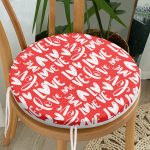 - RealHomes Yuvarlak Fermuarlı Minder - Realhomes  Sevgililer Günü Temalı Özel Tasarım Dijital Baskılı Modern Yuvarlak Fermuarlı Sandalye Minderi Realhomes