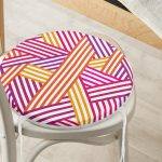 - RealHomes Yuvarlak Fermuarlı Minder - Realhomes  Sevgililer Günü Temalı Özel Tasarım Dijital Baskılı Modern Yuvarlak Fermuarlı Sandalye Minderi Realhomes