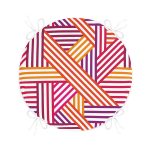 - RealHomes Yuvarlak Fermuarlı Minder - Realhomes  Sevgililer Günü Temalı Özel Tasarım Dijital Baskılı Modern Yuvarlak Fermuarlı Sandalye Minderi Realhomes