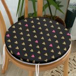 - RealHomes Yuvarlak Fermuarlı Minder - Realhomes  Sevgililer Günü Temalı Özel Tasarım Dijital Baskılı Modern Yuvarlak Fermuarlı Sandalye Minderi Realhomes