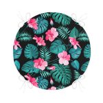 - RealHomes Yuvarlak Fermuarlı Minder - Realhomes  Çiçek Desenli Dijital Baskılı Yuvarlak Fermuarlı Sandalye Minderi Realhomes