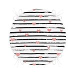 Sevgililer Günü Temalı Özel Tasarım Dijital Baskılı Modern Yuvarlak Fermuarlı Sandalye Minderi Realhomes