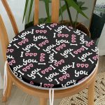 - RealHomes Yuvarlak Fermuarlı Minder - Realhomes Sevgililer Günü Temalı Özel Tasarım Dijital Baskılı Modern Yuvarlak Fermuarlı Sandalye Minderi Realhomes