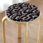 - RealHomes Yuvarlak Fermuarlı Minder - Realhomes Sevgililer Günü Temalı Özel Tasarım Dijital Baskılı Modern Yuvarlak Fermuarlı Sandalye Minderi Realhomes