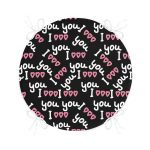 - RealHomes Yuvarlak Fermuarlı Minder - Realhomes Sevgililer Günü Temalı Özel Tasarım Dijital Baskılı Modern Yuvarlak Fermuarlı Sandalye Minderi Realhomes