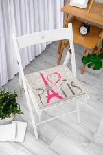 - FrmYuv-918-Gorsel - Realhomes Flamingo Desenli Dijital Baskılı Yuvarlak Fermuarlı Sandalye Minderi Realhomes