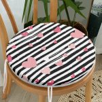 - RealHomes Yuvarlak Fermuarlı Minder - Realhomes  Sevgililer Günü Temalı Özel Tasarım Dijital Baskılı Modern Yuvarlak Fermuarlı Sandalye Minderi Realhomes