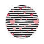 - RealHomes Yuvarlak Fermuarlı Minder - Realhomes  Sevgililer Günü Temalı Özel Tasarım Dijital Baskılı Modern Yuvarlak Fermuarlı Sandalye Minderi Realhomes