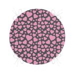 Sevgililer Günü Temalı Özel Tasarım Dijital Baskılı Modern Yuvarlak Fermuarlı Sandalye Minderi Realhomes