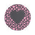 Sevgililer Günü Temalı Özel Tasarım Dijital Baskılı Modern Yuvarlak Fermuarlı Sandalye Minderi Realhomes