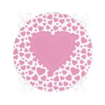 - RealHomes Yuvarlak Fermuarlı Minder - Realhomes  Sevgililer Günü Temalı Özel Tasarım Dijital Baskılı Modern Yuvarlak Fermuarlı Sandalye Minderi Realhomes