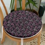 - RealHomes Yuvarlak Fermuarlı Minder - Realhomes Sevgililer Günü Temalı Özel Tasarım Dijital Baskılı Modern Yuvarlak Fermuarlı Sandalye Minderi Realhomes