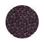 - RealHomes Yuvarlak Fermuarlı Minder - Realhomes Sevgililer Günü Temalı Özel Tasarım Dijital Baskılı Modern Yuvarlak Fermuarlı Sandalye Minderi Realhomes