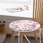 - RealHomes Yuvarlak Fermuarlı Minder - Realhomes  Flamingo Desenli Dijital Baskılı Yuvarlak Fermuarlı Sandalye Minderi Realhomes