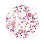 - RealHomes Yuvarlak Fermuarlı Minder - Realhomes  Flamingo Desenli Dijital Baskılı Yuvarlak Fermuarlı Sandalye Minderi Realhomes