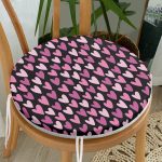 - RealHomes Yuvarlak Fermuarlı Minder - Realhomes  Sevgililer Günü Temalı Özel Tasarım Dijital Baskılı Modern Yuvarlak Fermuarlı Sandalye Minderi Realhomes